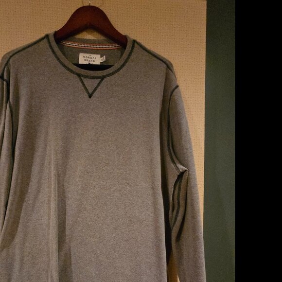 The Normal Brand Crewneck Sweatshirt – Heather Gray | Timeless Casual Essential - Picture 3 of 4
